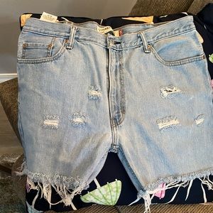 Levi 505 light wash Jean shorts
